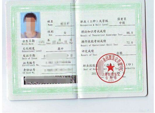 中級保育員費用